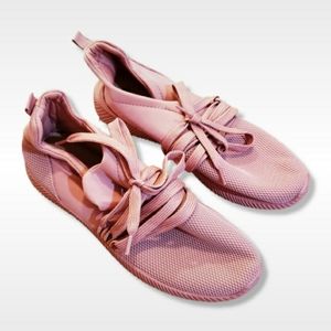 8 - Qupid pastel pink sneakers tennis shoes athletic women's athleisure netting